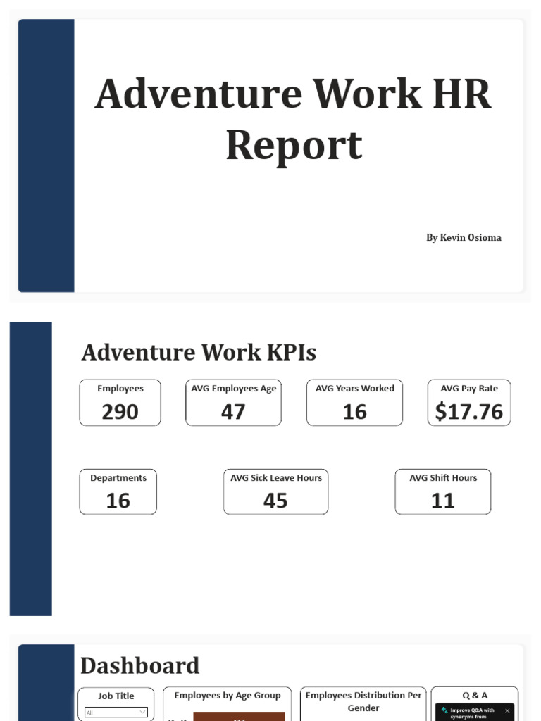 Adventure Work HR Power BI Report | PDF | Working Conditions ...