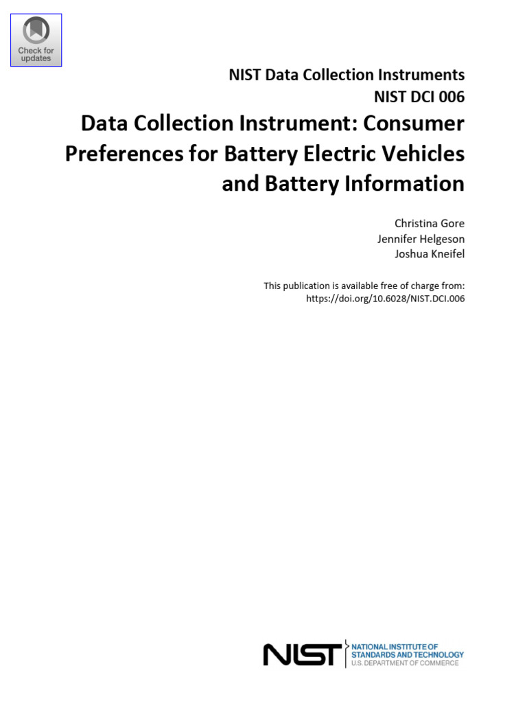 Data Collection Instrument | PDF | Plug In Hybrid | Electric Vehicle