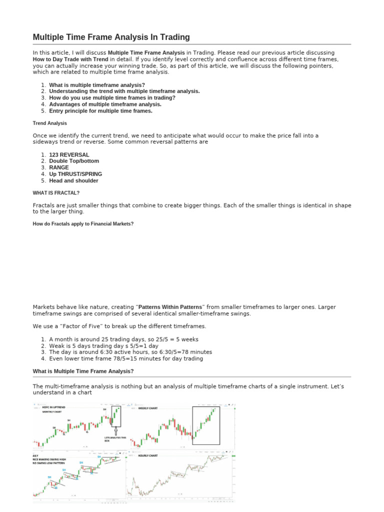 09 Multiple Time Frame Analysis | PDF | Day Trading | Language ...