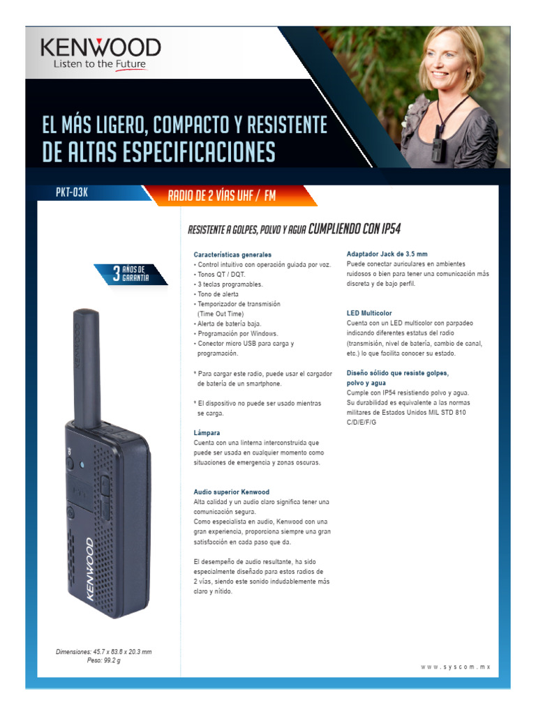 Radio UHF Profesional PKT-03K Kenwood | PDF | Ingenieria Eléctrica ...