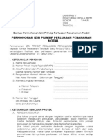 BKPM Application Form For The Extension of An Investment Principle License