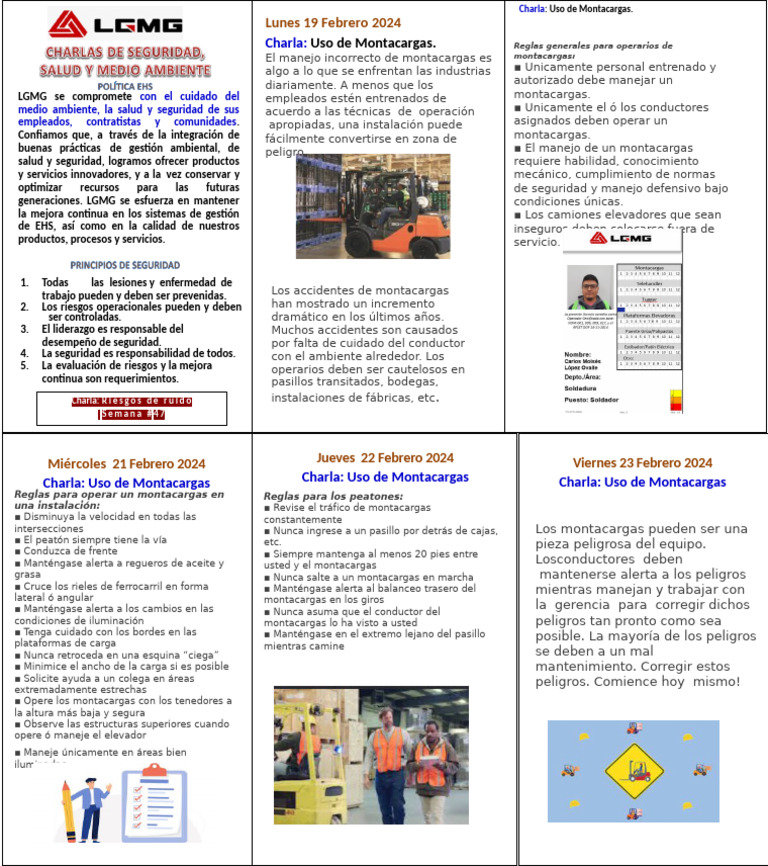 Seguridad en el Uso de Montacargas | PDF | Máquina elevadora