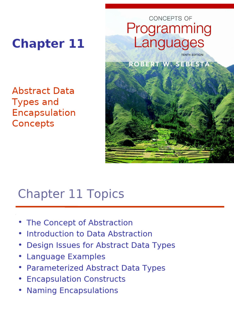 CH11 AbstractDatatypesEncapsulationConstructs | PDF | Class (Computer ...