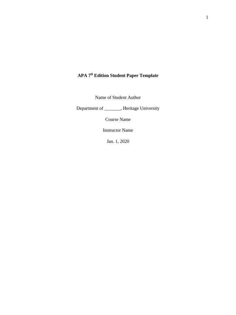 APA 7th Edition Student Paper Guide | PDF | Apa Style | Abstract (Summary)