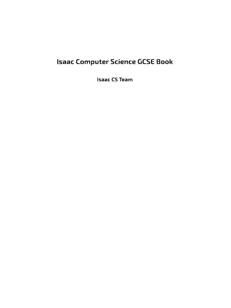 Isaac Cs GCSE Book | PDF
