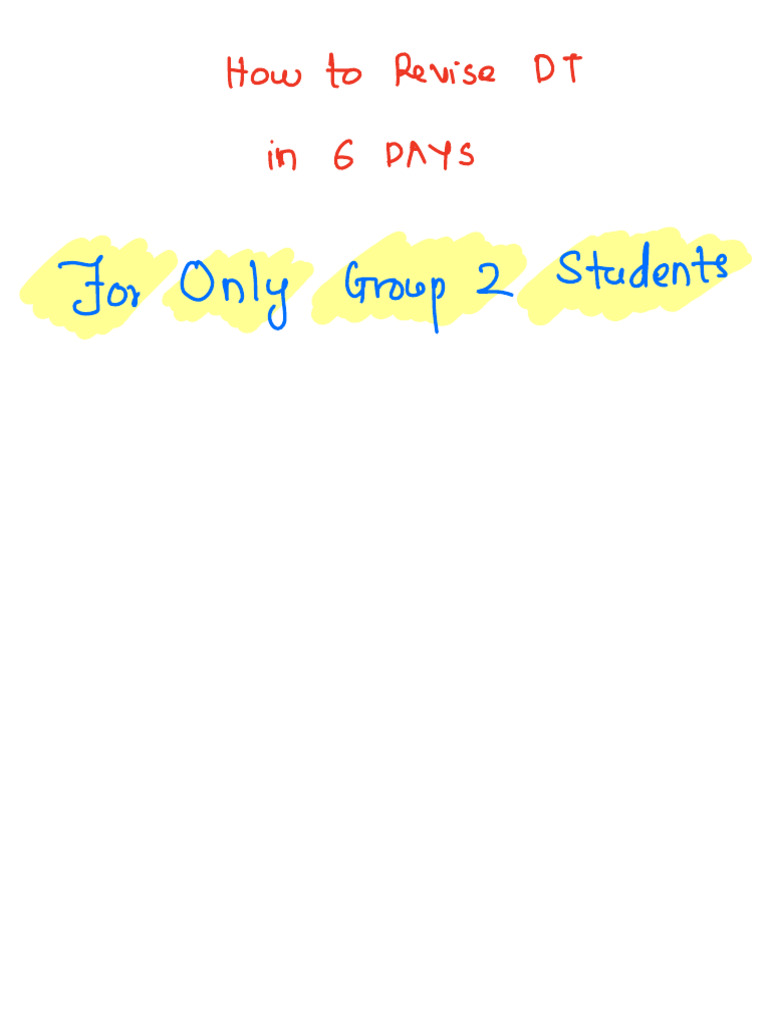 6-Day DT Revision Schedule for Students | PDF | Business | Corporations