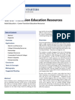 Career Transition Education Resources: Research Starters
