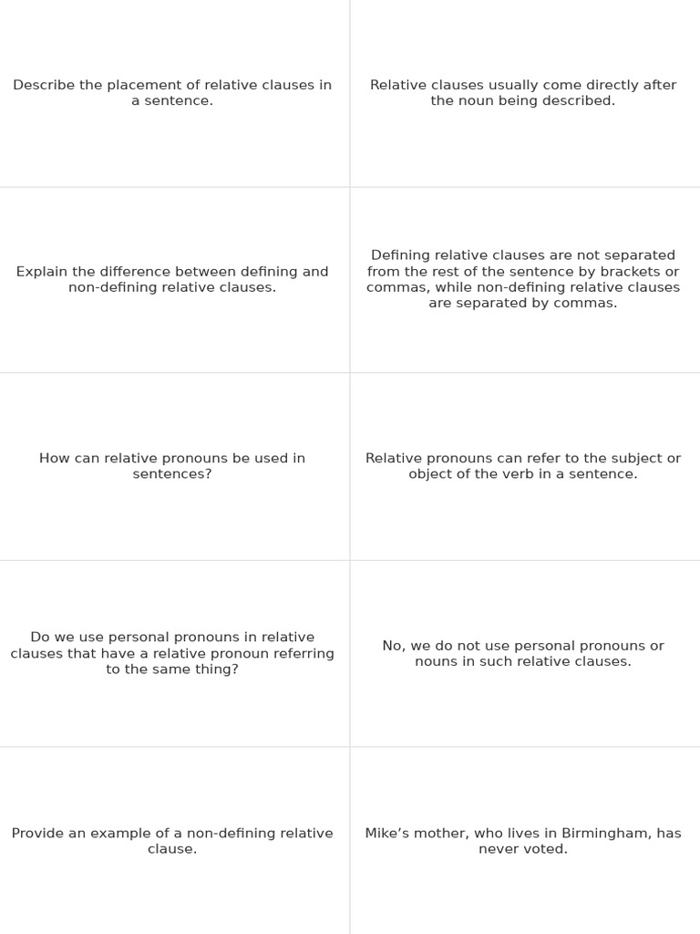 Relative Clauses | PDF