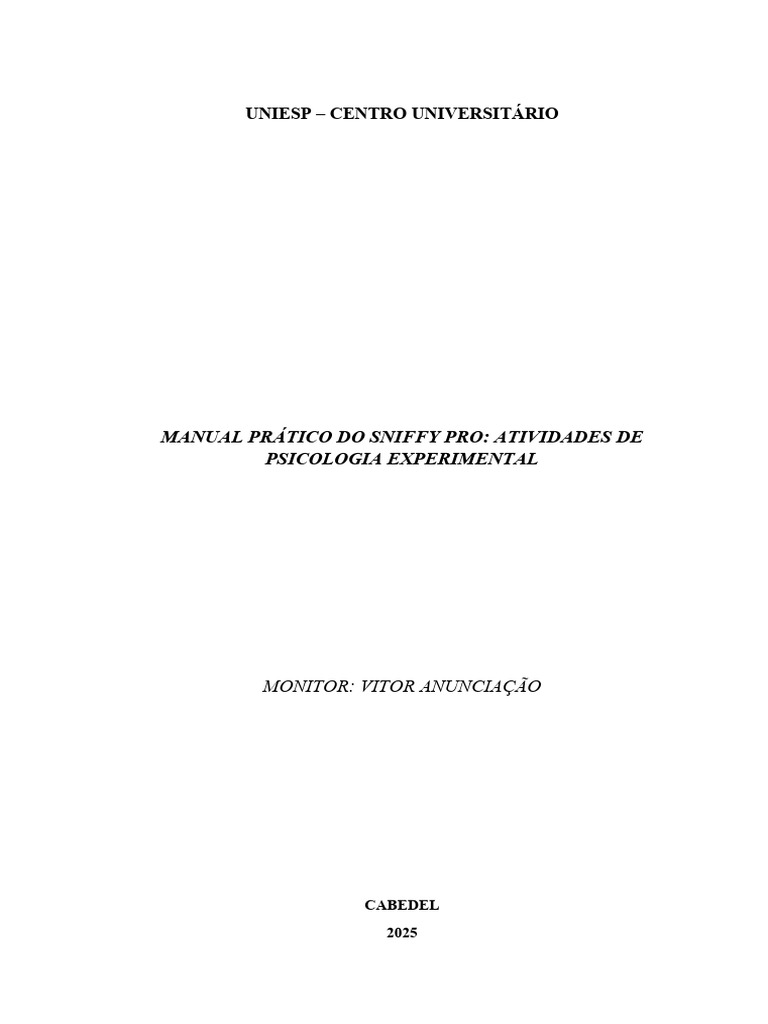 Manual de Atividades com Sniffy Pro | PDF | Janela (informática ...