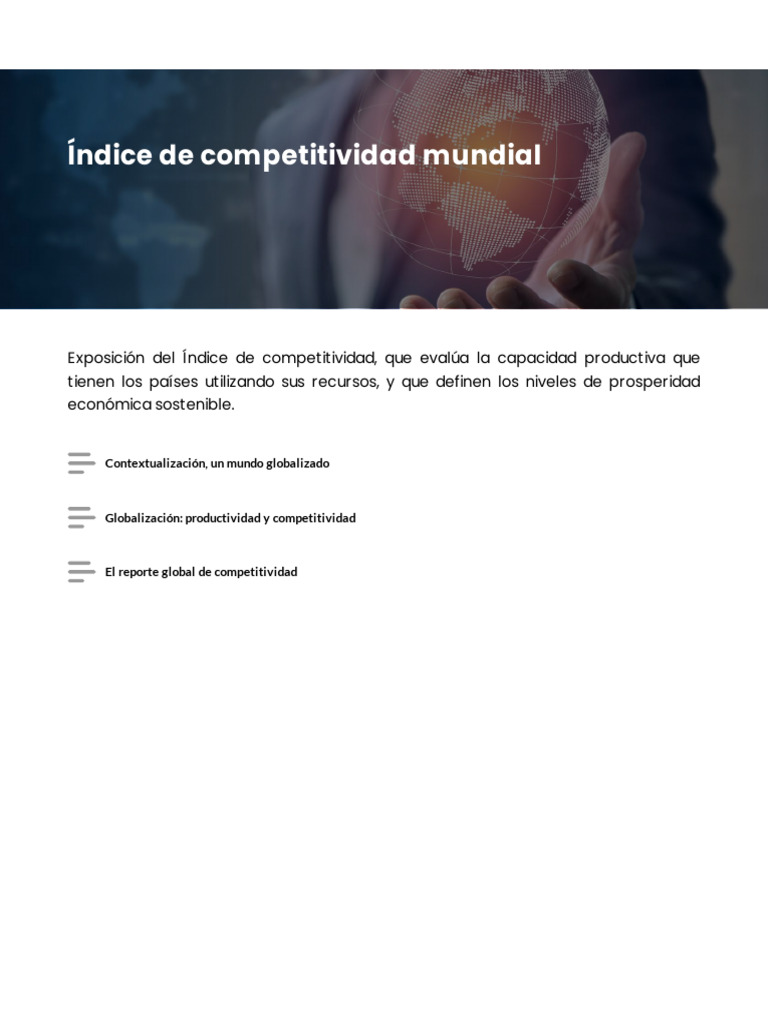 S1. Indice de Competitividad Mundial | PDF | Globalización | Economias