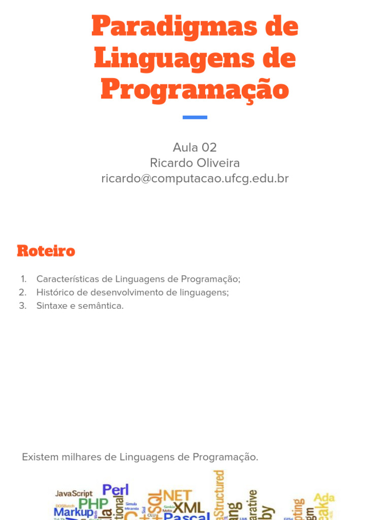 Características e História das Linguagens de Programação | PDF ...