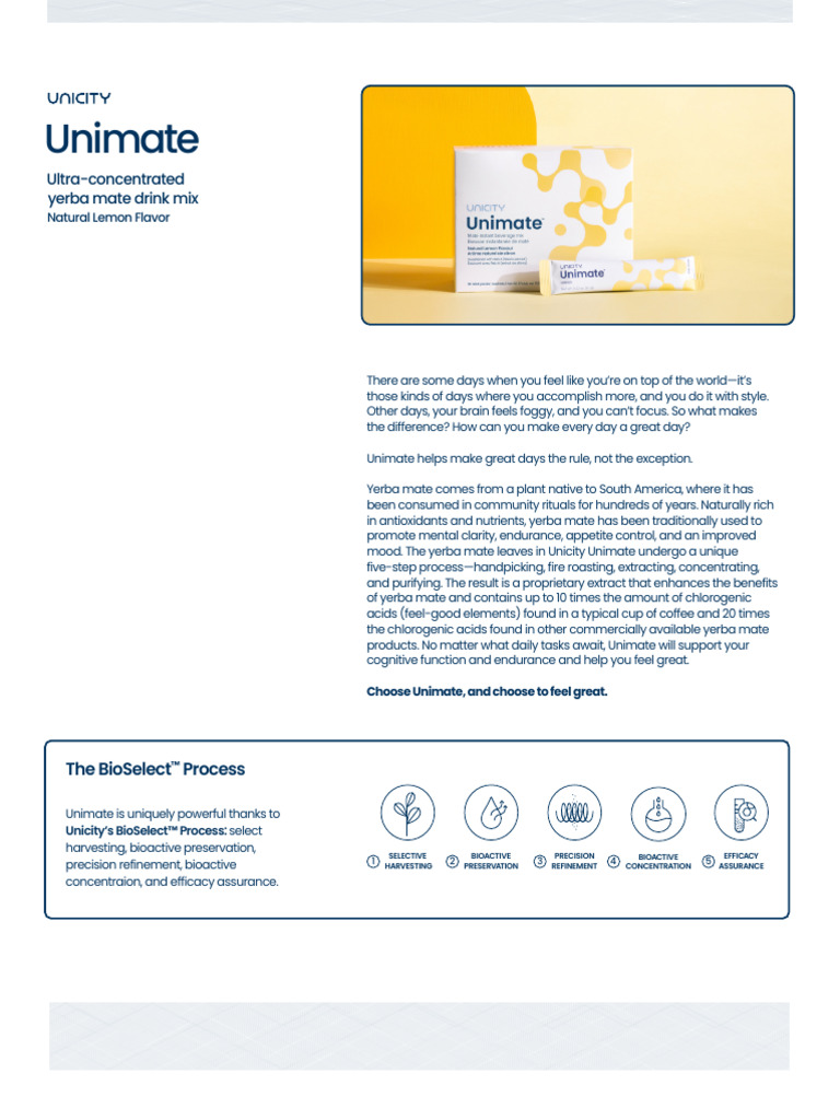 Unimate: Ultra-Concentrated Yerba Mate | PDF | Caffeine | Fat