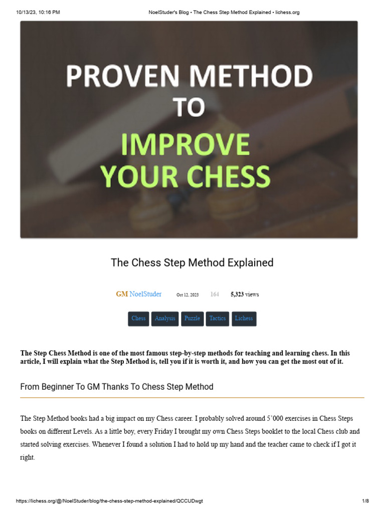 Understanding the Chess Step Method | PDF | Chess