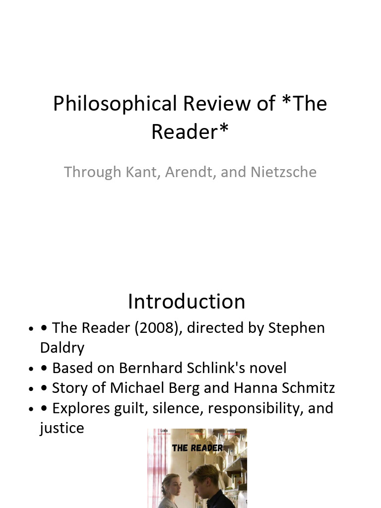 Philosophical Insights on *The Reader* | PDF