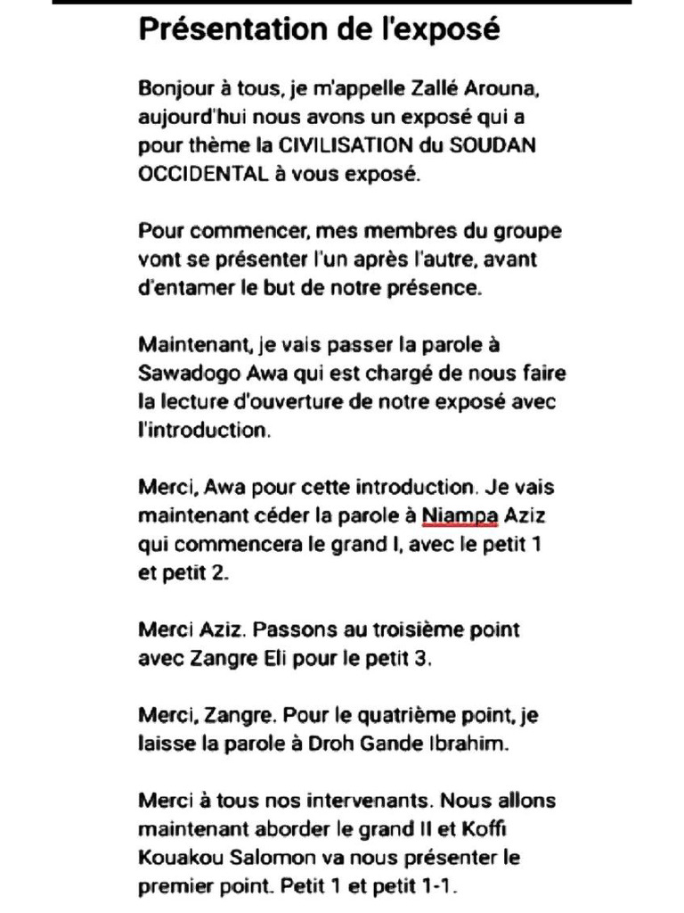 Presentation D'expose | PDF