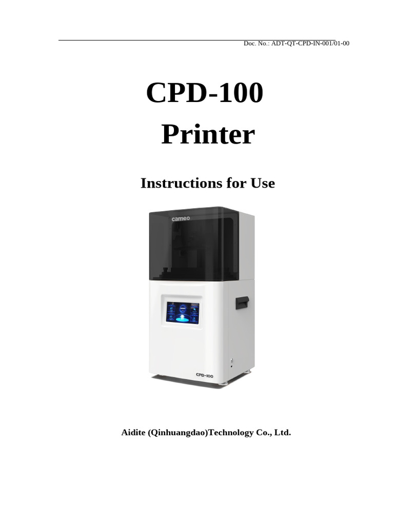 CPD-100 Printer Instructions | PDF | Computer Network | Personal ...
