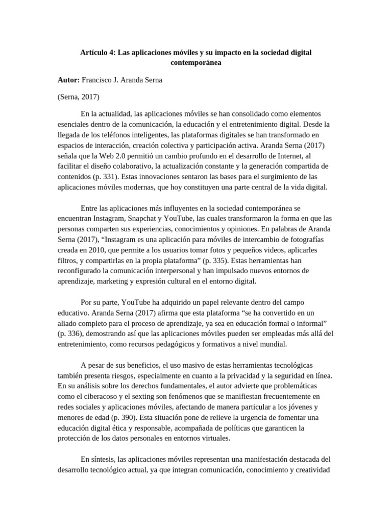 Impacto de las Apps Móviles en la Sociedad | PDF | Aplicación movil ...