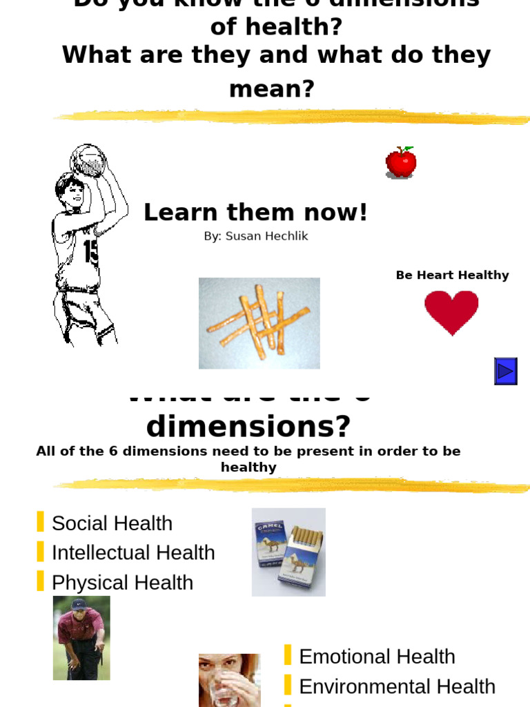 Understanding the 6 Dimensions of Health | PDF | Self Esteem | Mental ...