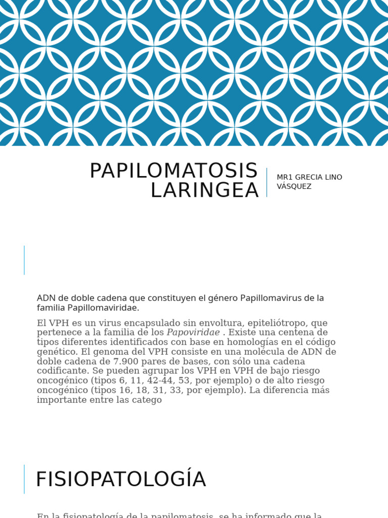Papilomatosis Laríngea: Causas y Tratamientos | PDF | Especialidades