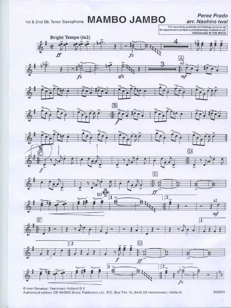 Mambo Tenor | PDF