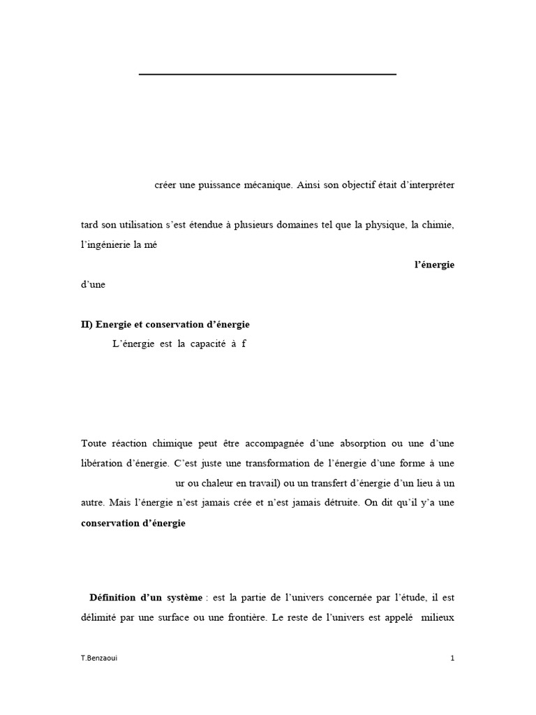Notions de base en thermodynamique | PDF | Équilibre thermodynamique ...