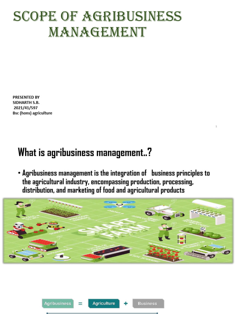 Scop of Agribusiness Management (1) 597 | PDF | Agriculture | Organic ...
