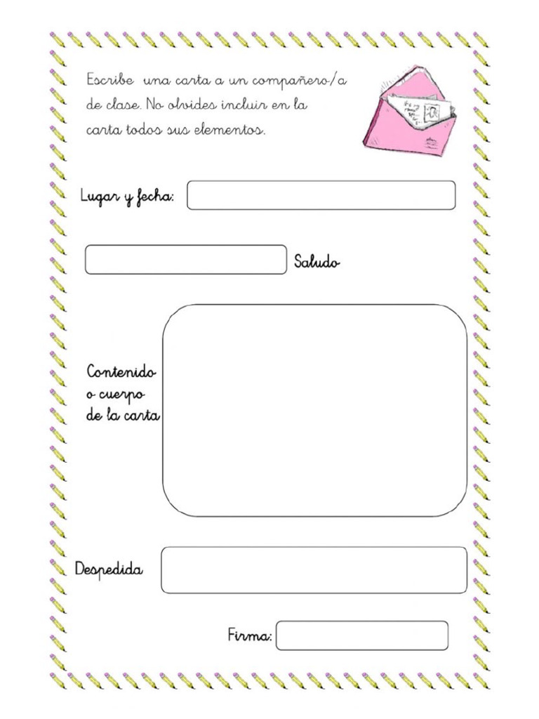 Hoja de Trabajo Partes de La Carta | PDF