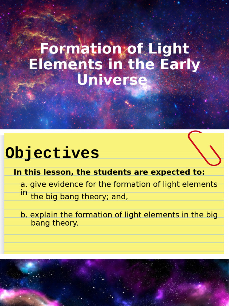 Formation of Light and Heavier Elements | PDF | Chemical Elements ...