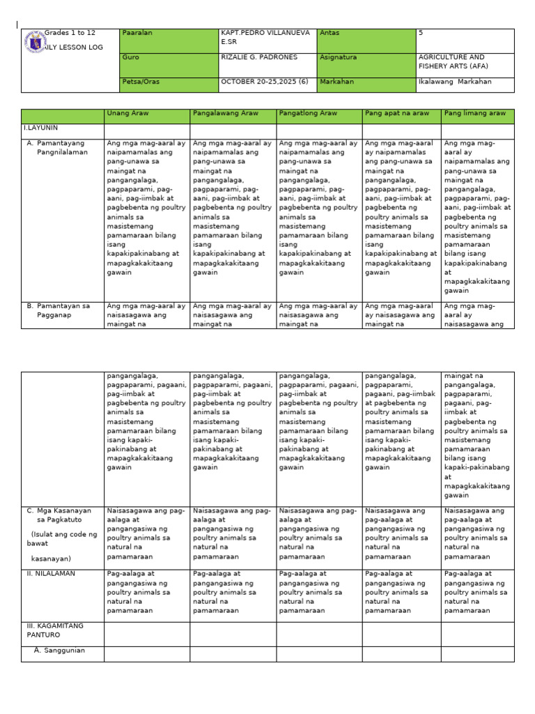 Epp 5 Q2 Week 6 | PDF