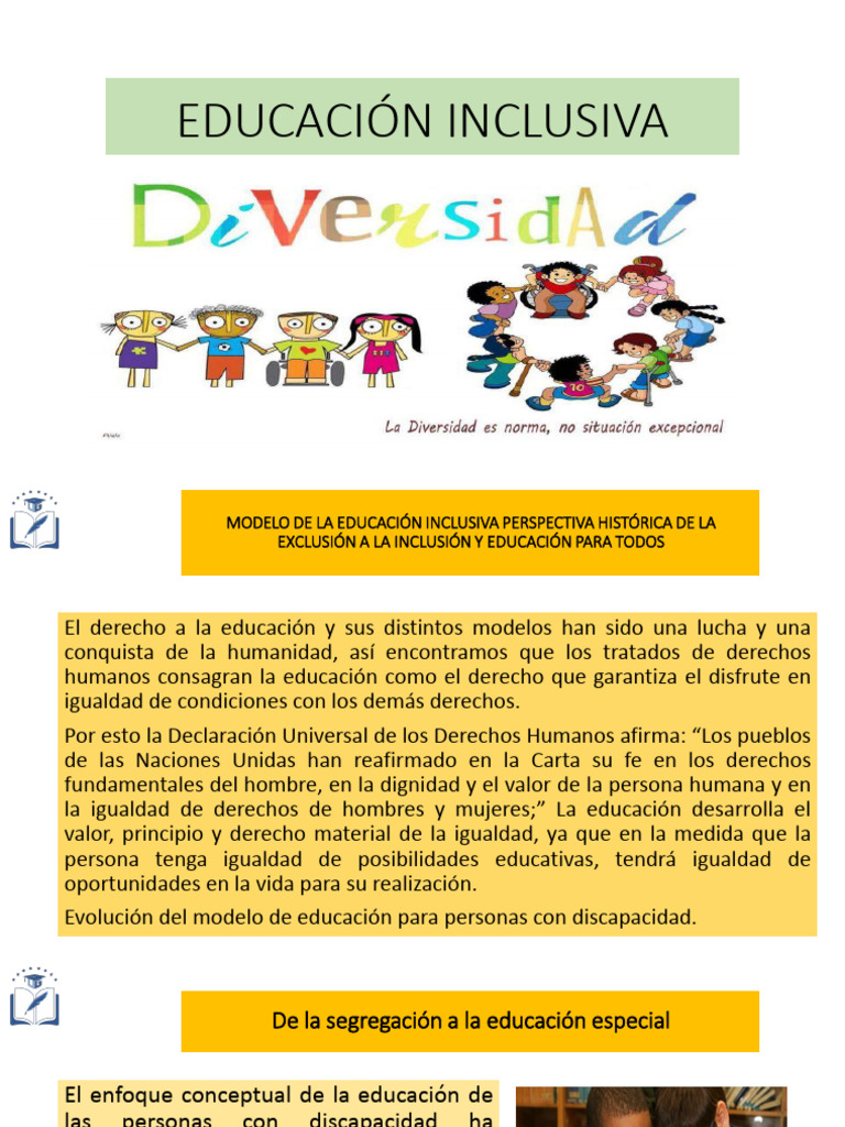 Educación Inclusiva Primera Clase | PDF | Invalidez | Inclusión (Educación)