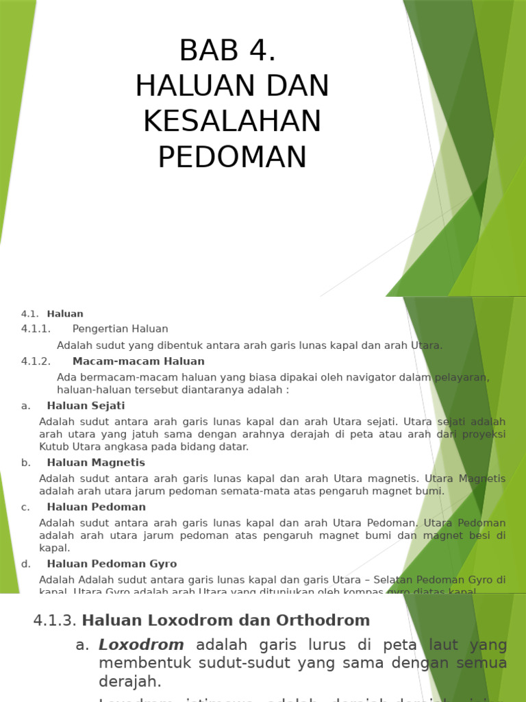 Pengertian dan Perhitungan Haluan Kapal | PDF