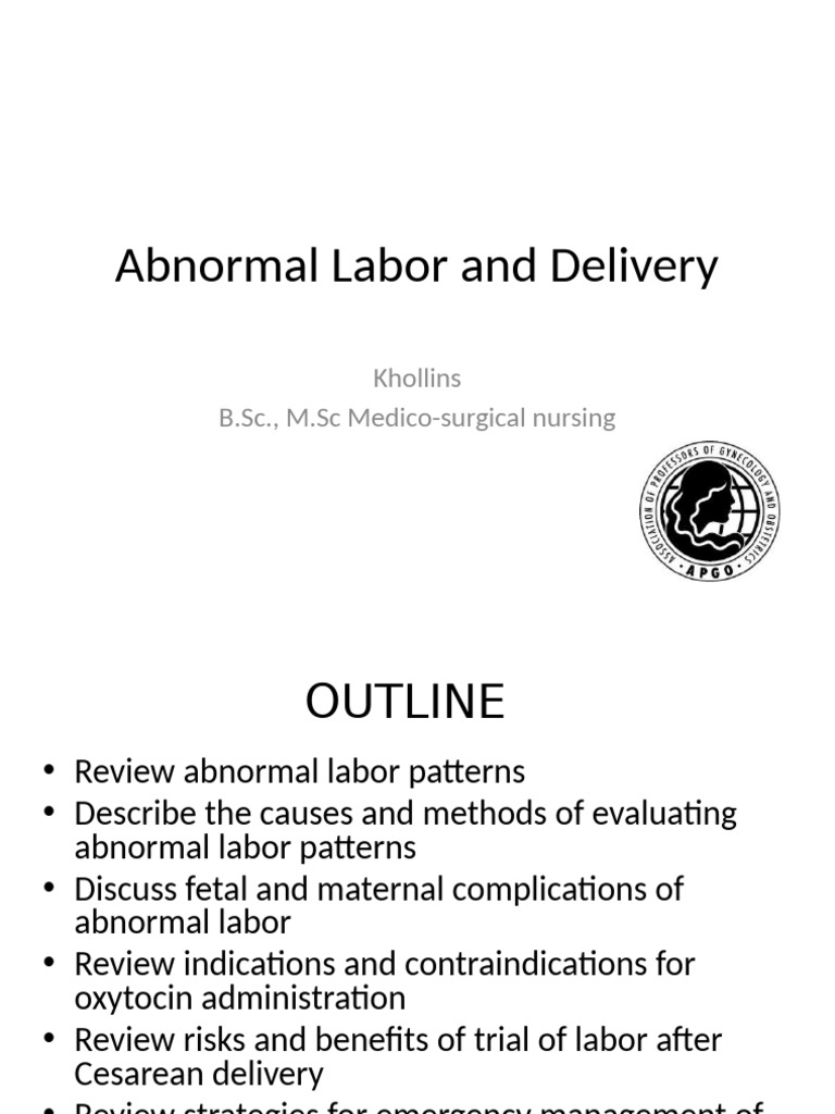 Abnormal Labor Patterns and Management | PDF | Childbirth | Human Pregnancy