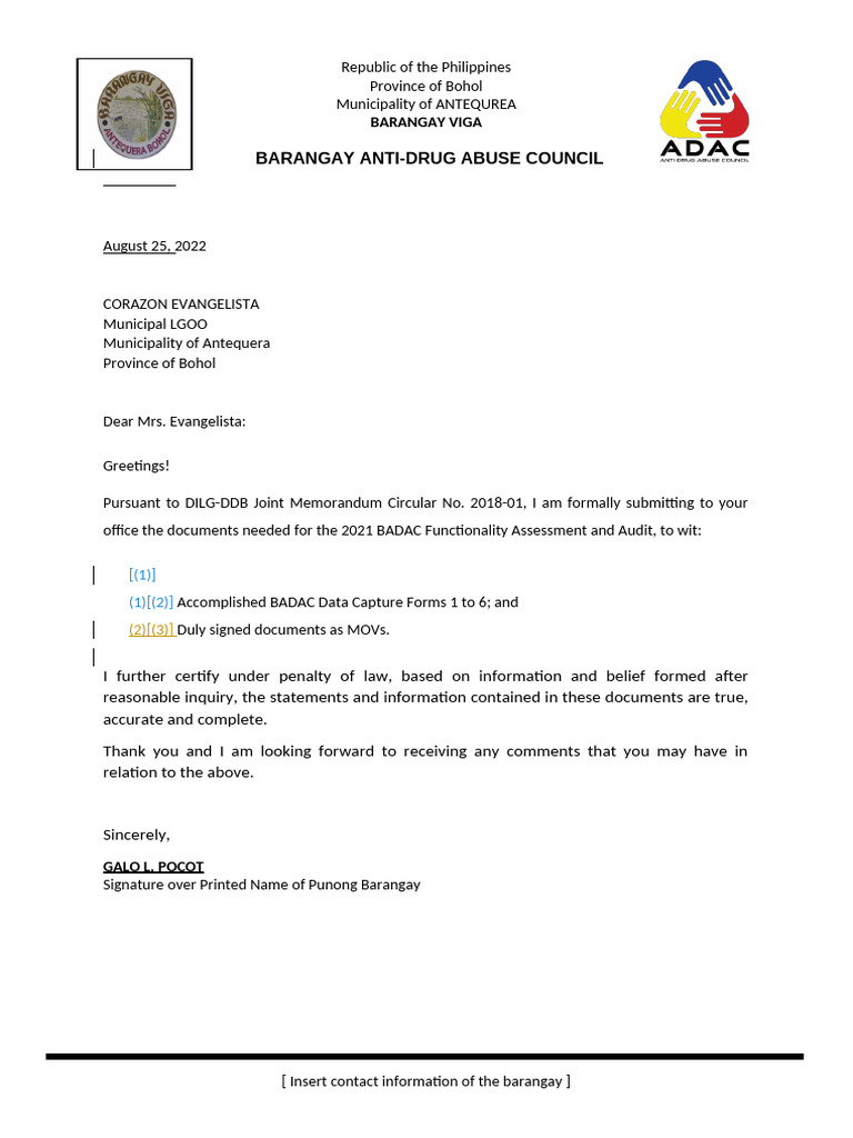 1 Badac Template - Cover Letter Sample | PDF