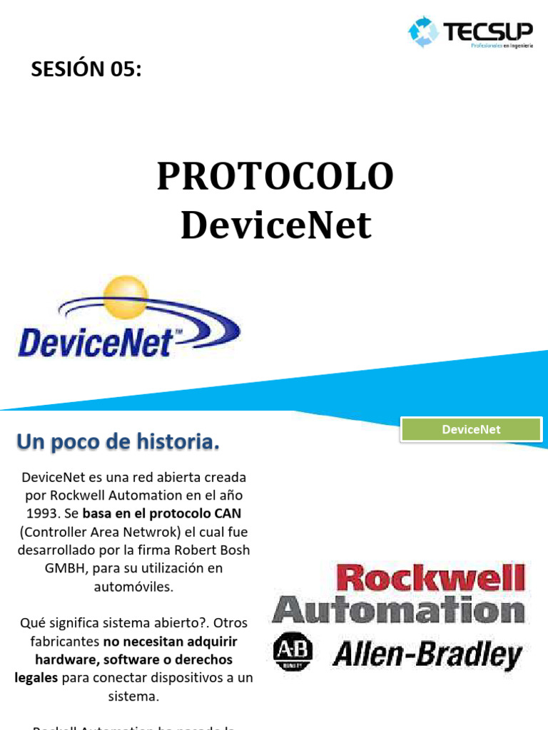 S05 Devicenet | PDF | Informática | Ingenieria Eléctrica