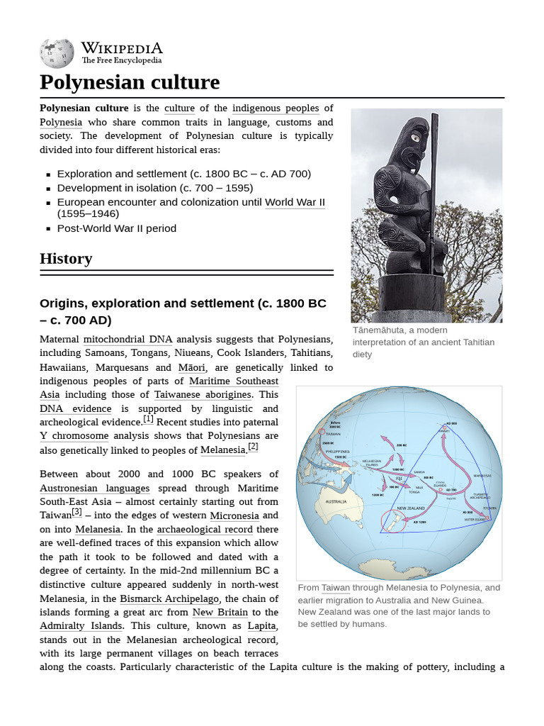 Overview of Polynesian Culture | PDF | Polynesia | Oceania