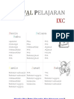 Jadwal Pelajaran Ixc