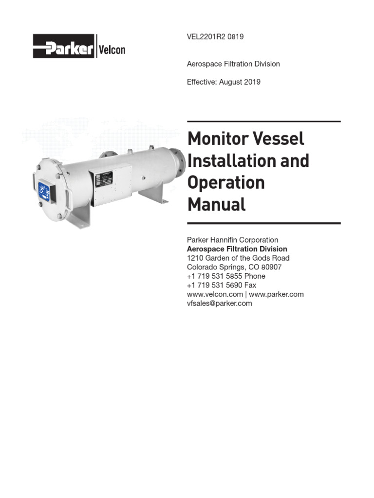 Monitor Vessel Installation Manual | PDF | Valve | Filtration