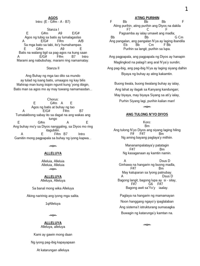 TAgalog Songs | PDF