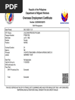 OEC Sample for Balik-Manggagawa 2025 | PDF