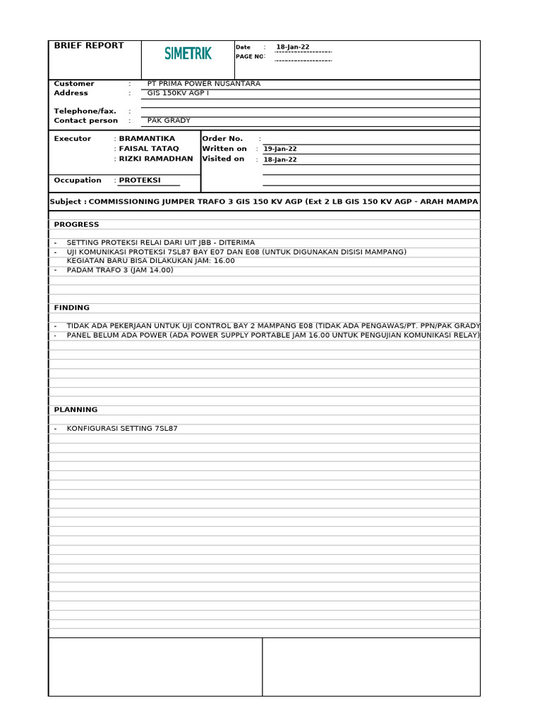 Brief Report Gis Agp I | PDF
