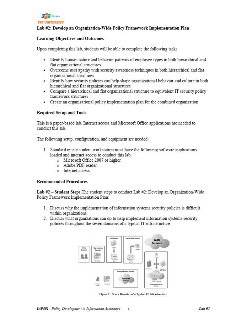 Organization-Wide Policy Framework Plan | PDF | Organizational ...