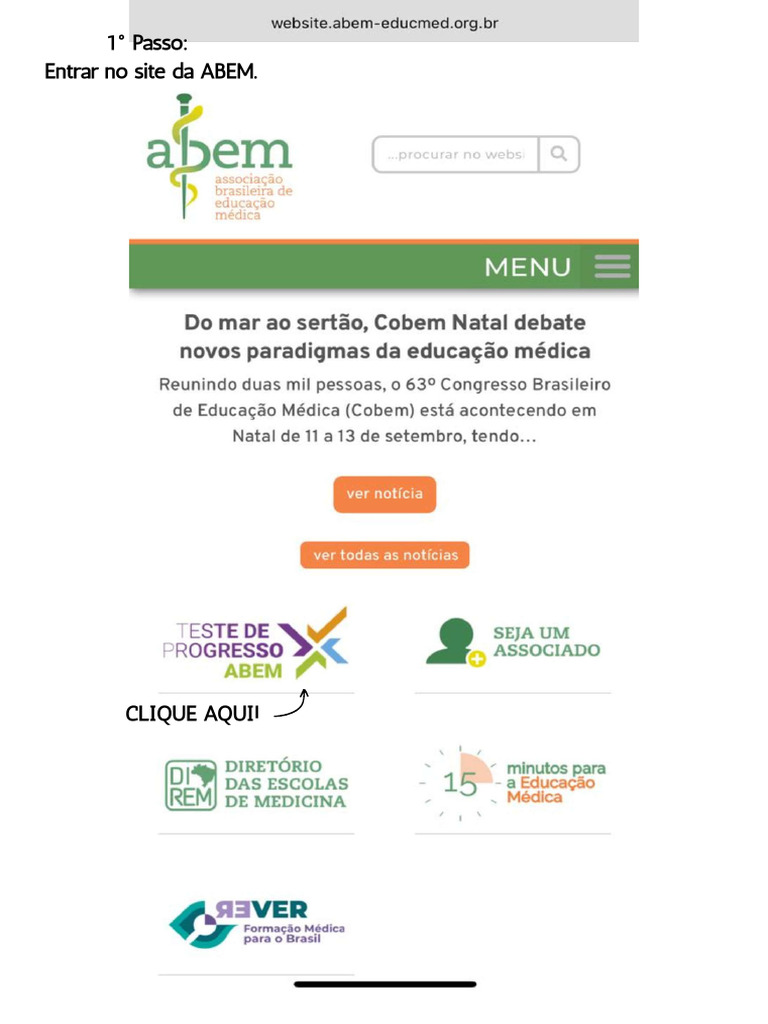 Como se Inscrever na ABEM Online | PDF