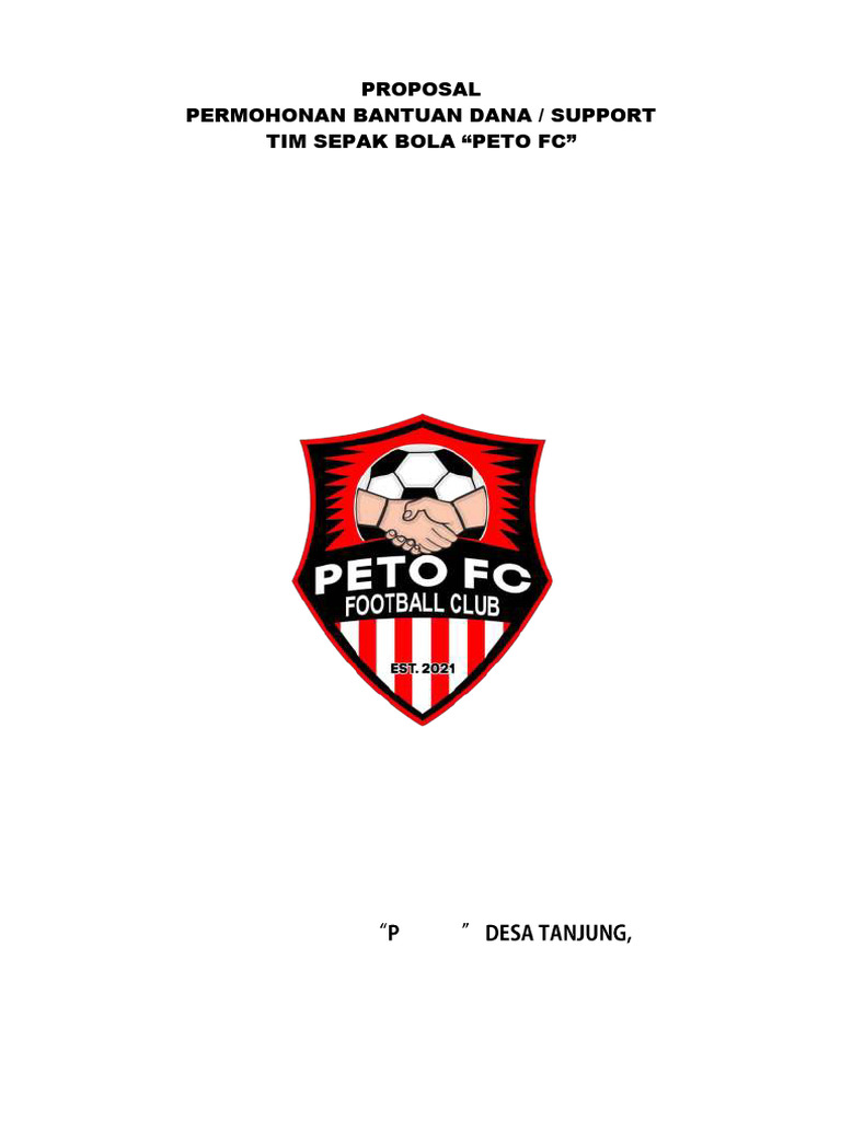 Proposal Bantuan Dana Tim PETO FC | PDF