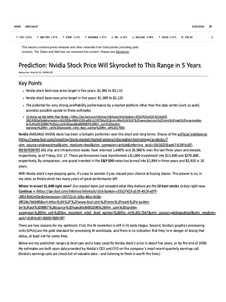 Prediction - Nvidia Stock Price Will Sky.. | PDF