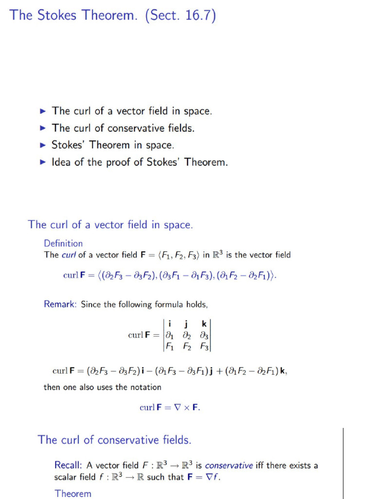 Stokes' Theorem | PDF