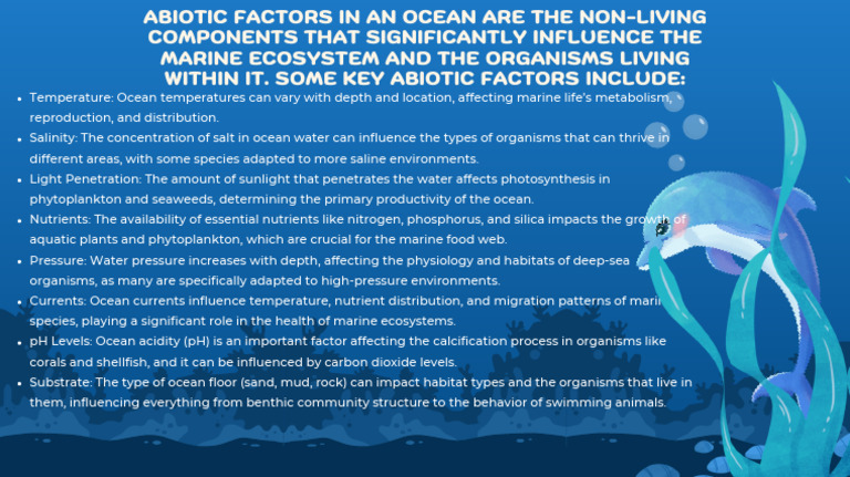 Key Abiotic Factors in Ocean Ecosystems | PDF