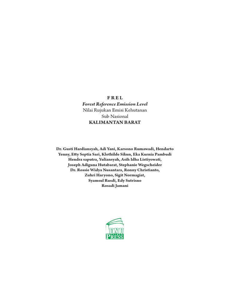 FREL Kalimantan Barat: Emisi Kehutanan | PDF