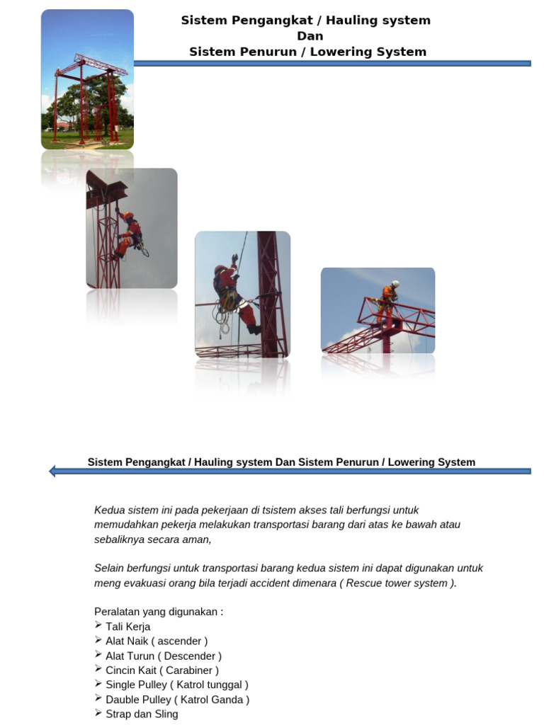 6- Buddy System,Hauling,Lowering,Rambu2,Self Rescue | PDF