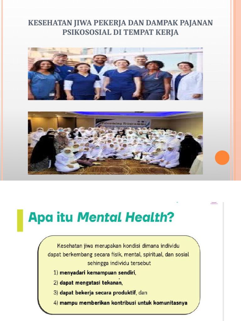Dampak Psikososial pada Kesehatan Mental Pekerja | PDF