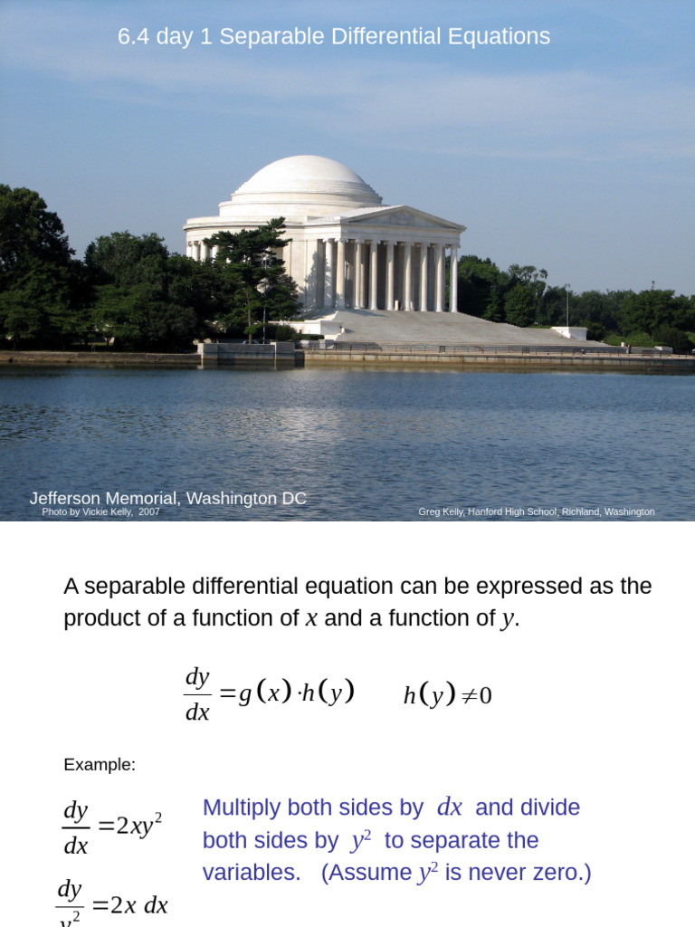 Separable Differential Equations Explained | PDF | Function ...